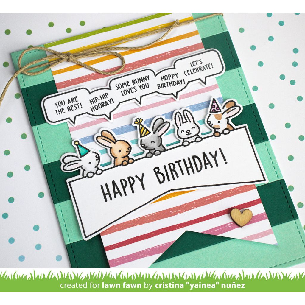Lawn Fawn All the Party Hats Clear Stamps lf2872 cute critters