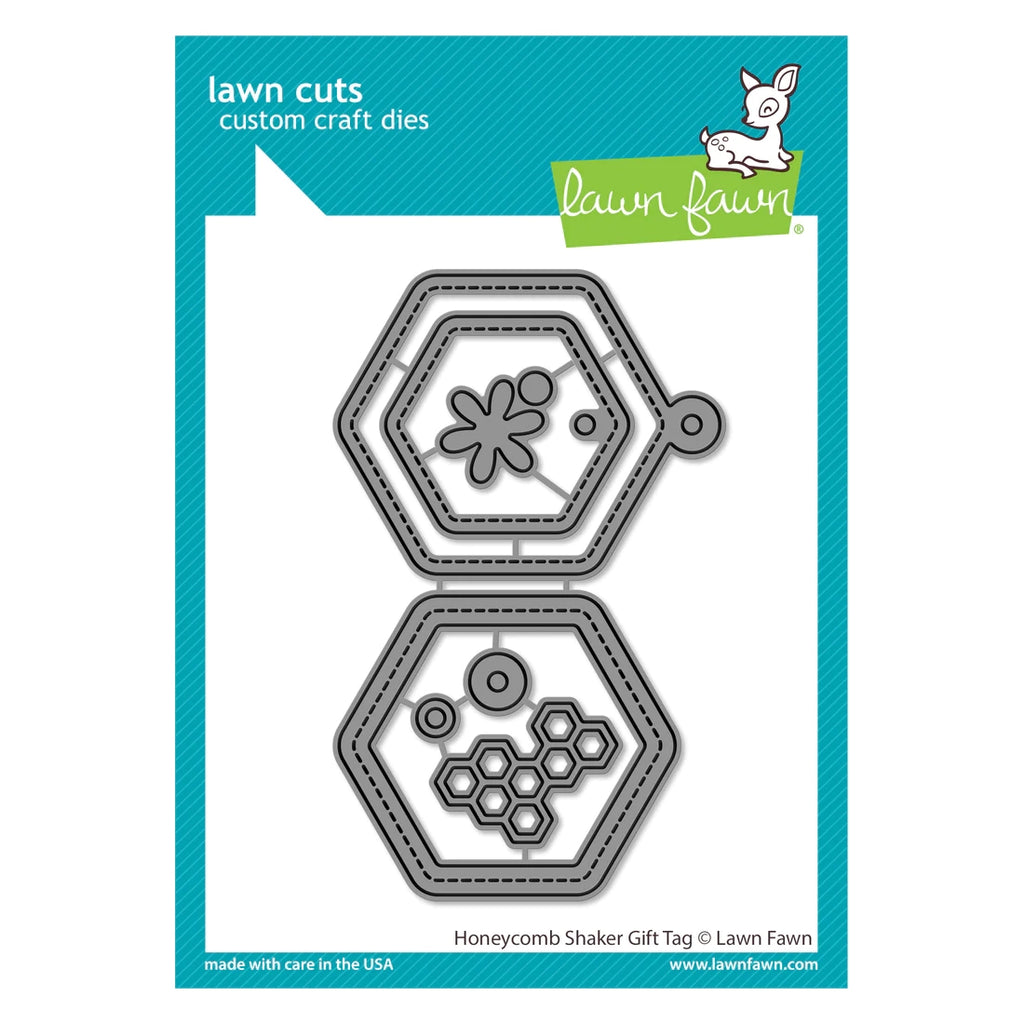 Lawn Fawn Honeycomb Shaker Gift Tag Dies lf2926