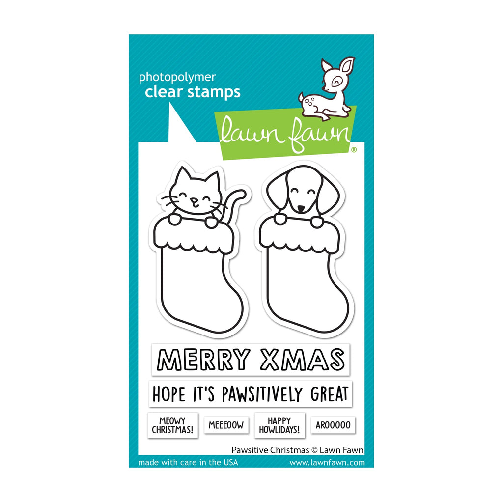 Lawn Fawn Pawsitive Christmas Clear Stamps lf2983