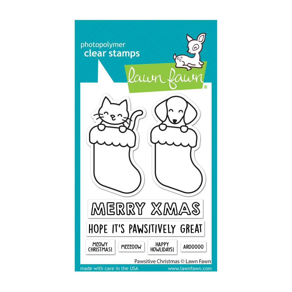 Lawn Fawn Pawsitive Christmas Clear Stamps lf2983