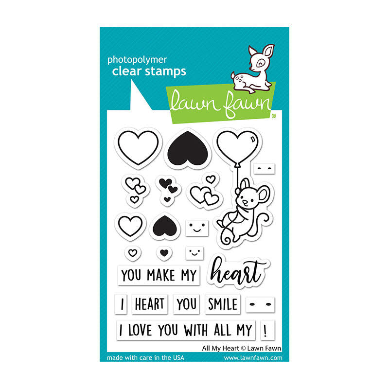 Lawn Fawn All My Heart Clear Stamp Set Lawn Fawn All My Heart Clear Stamp Set