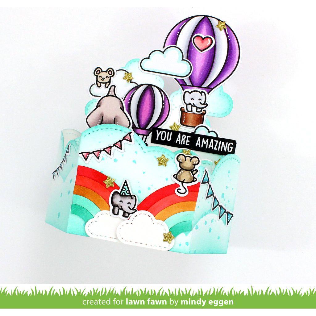 Lawn Fawn Set Platform Cloud Add-On Dies lfpppc hot air balloon card