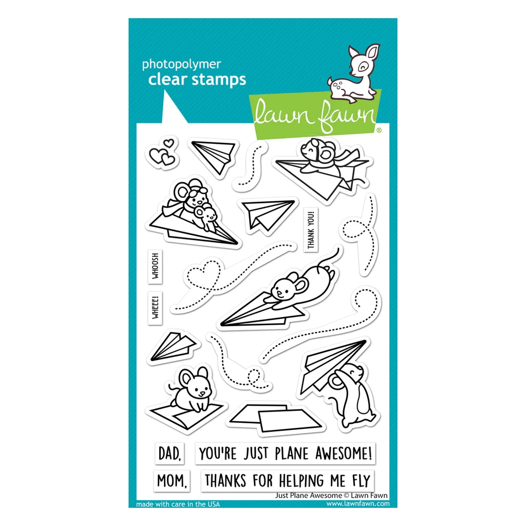 Lawn Fawn Just Plane Awesome Clear Stamps lf3130