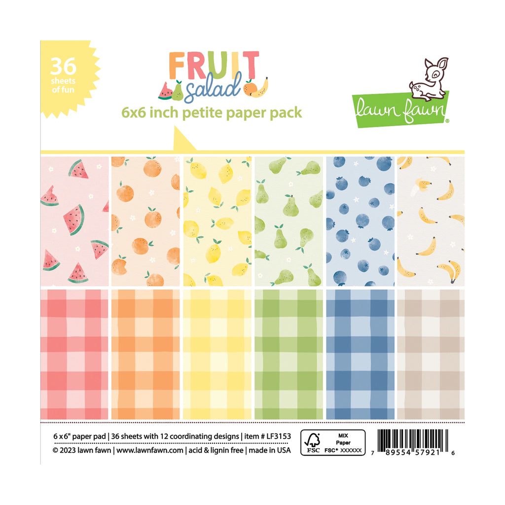 Lawn Fawn Fruit Salad 6x6 Inch Petite Paper Pack lf3153