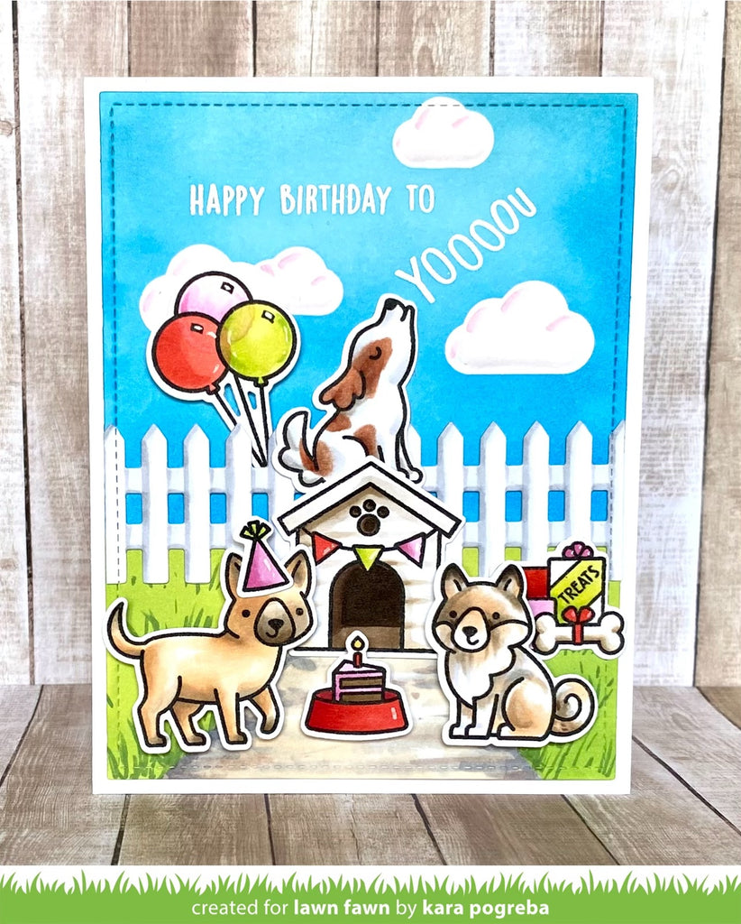 Lawn Fawn Set Yappy Birthday Stamps and Dies lf6yb – Simon Says Stamp