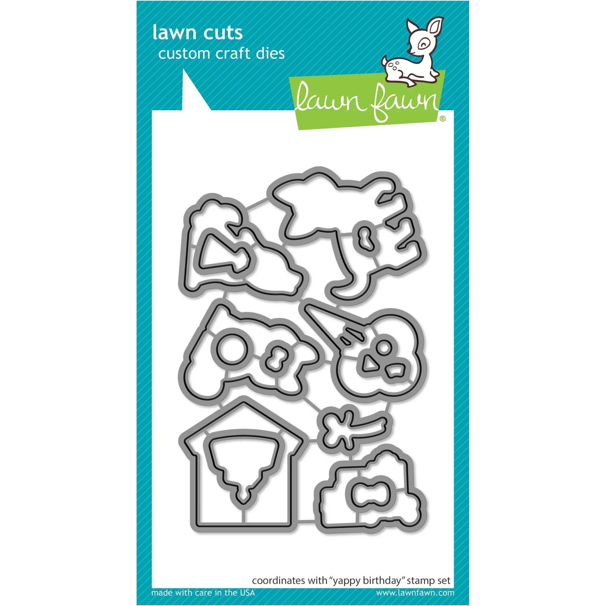 Lawn Fawn Yappy Birthday Dies lf3159