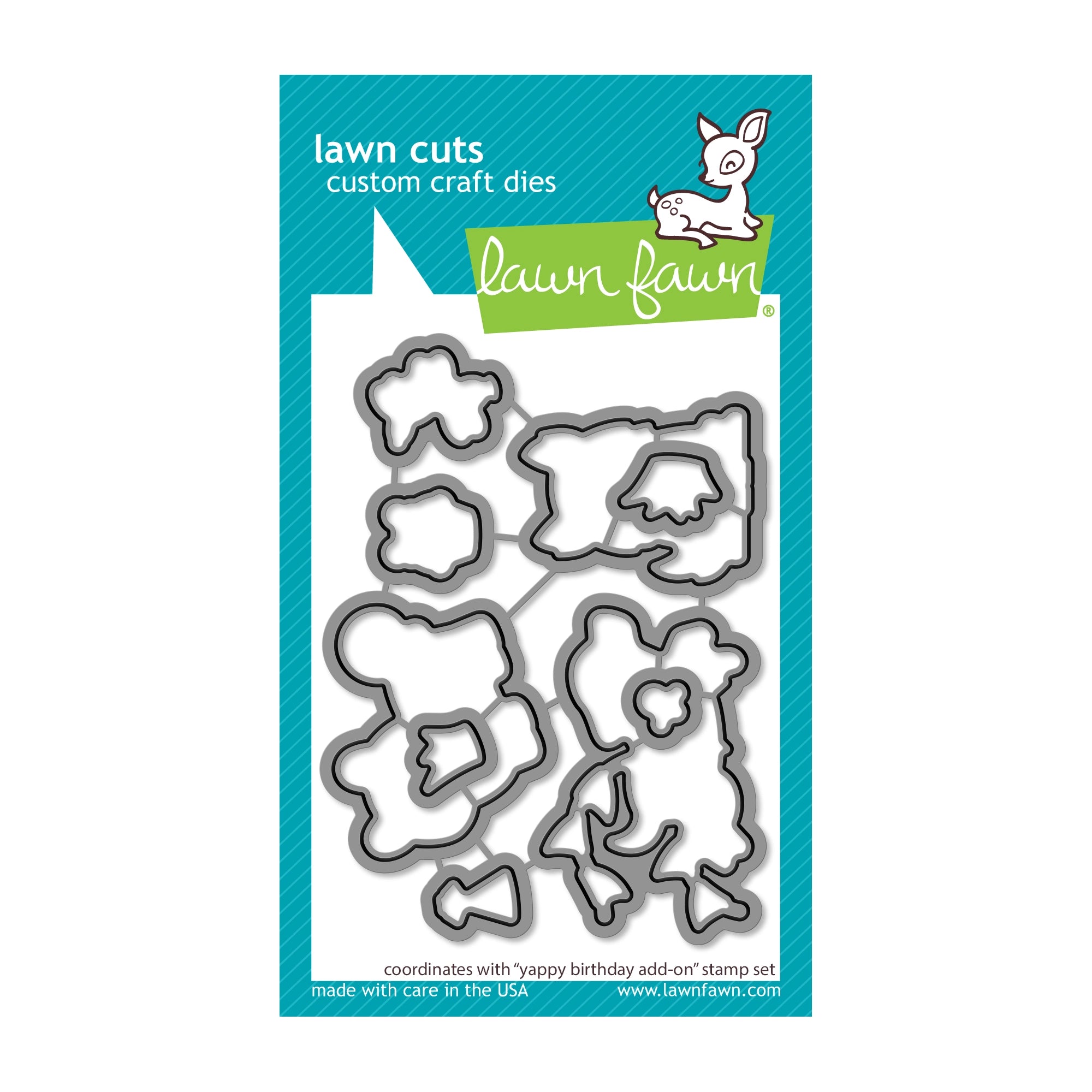 Lawn Fawn Yappy Birthday Add-On Dies lf3161