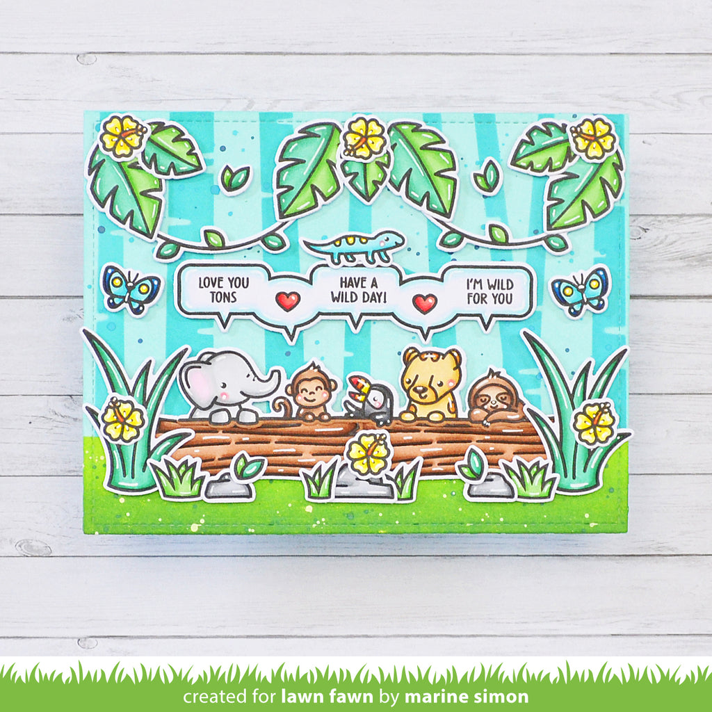 Lawn Fawn Set Simply Celebrate More Stamps and Dies lf6scm wild day