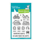 Lawn Fawn Car Critters Road Trip Add-On Clear Stamps lf3167