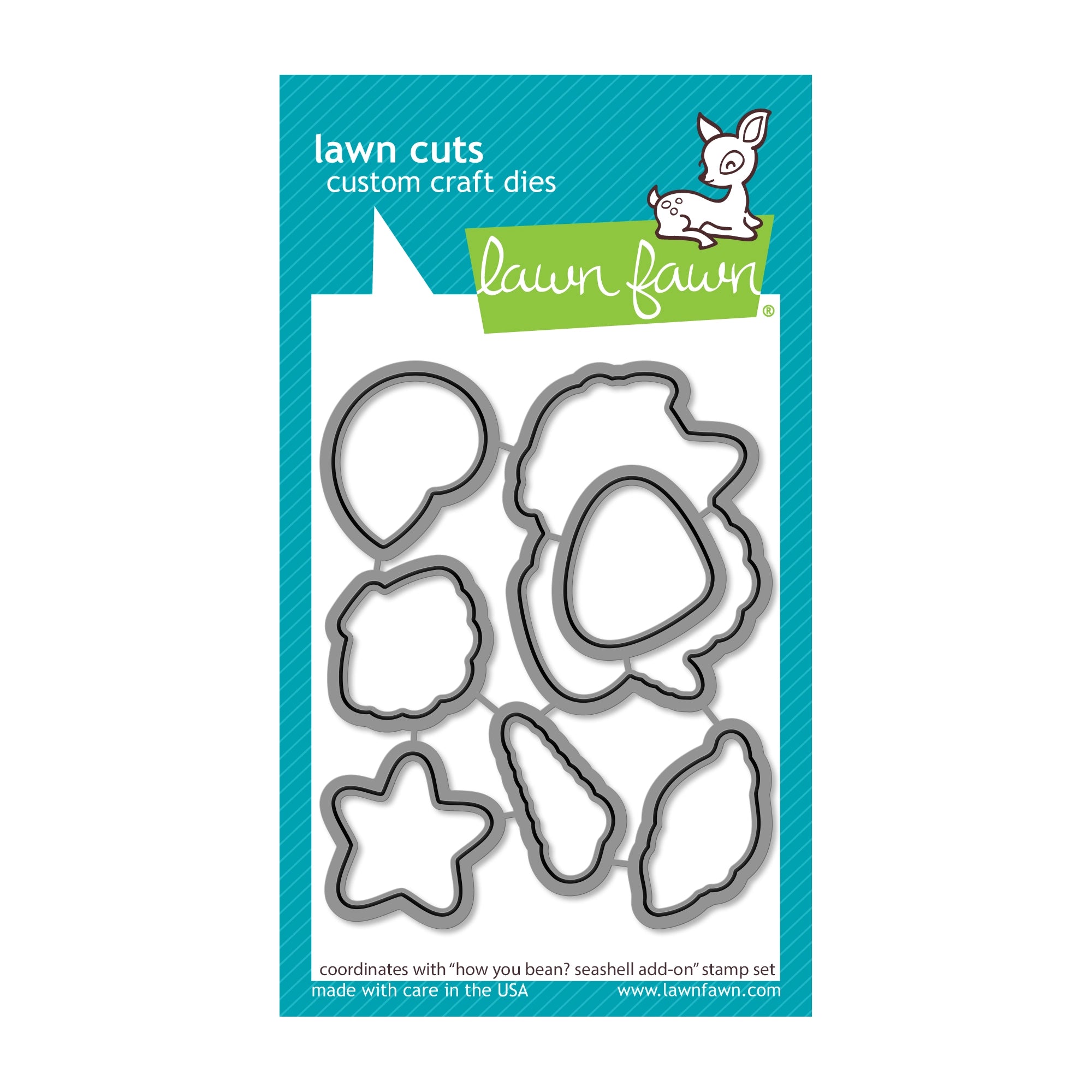 Lawn Fawn How You Bean? Seashell Add-On Dies lf3170*