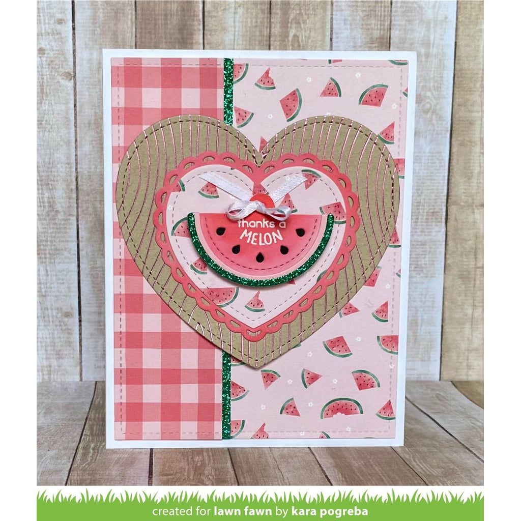 Lawn Fawn Tiny Tay Sayings: Fruit Clear Stamps lf3171 thanks a melon | color-code:alt1