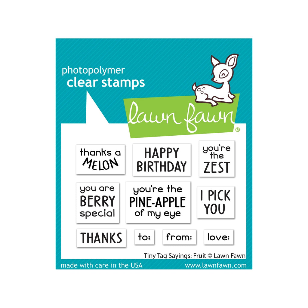 Lawn Fawn Tiny Tay Sayings: Fruit Clear Stamps lf3171