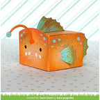 Lawn Fawn Tiny Gift Box Anglerfish Add-On Die lf3184 orange fish