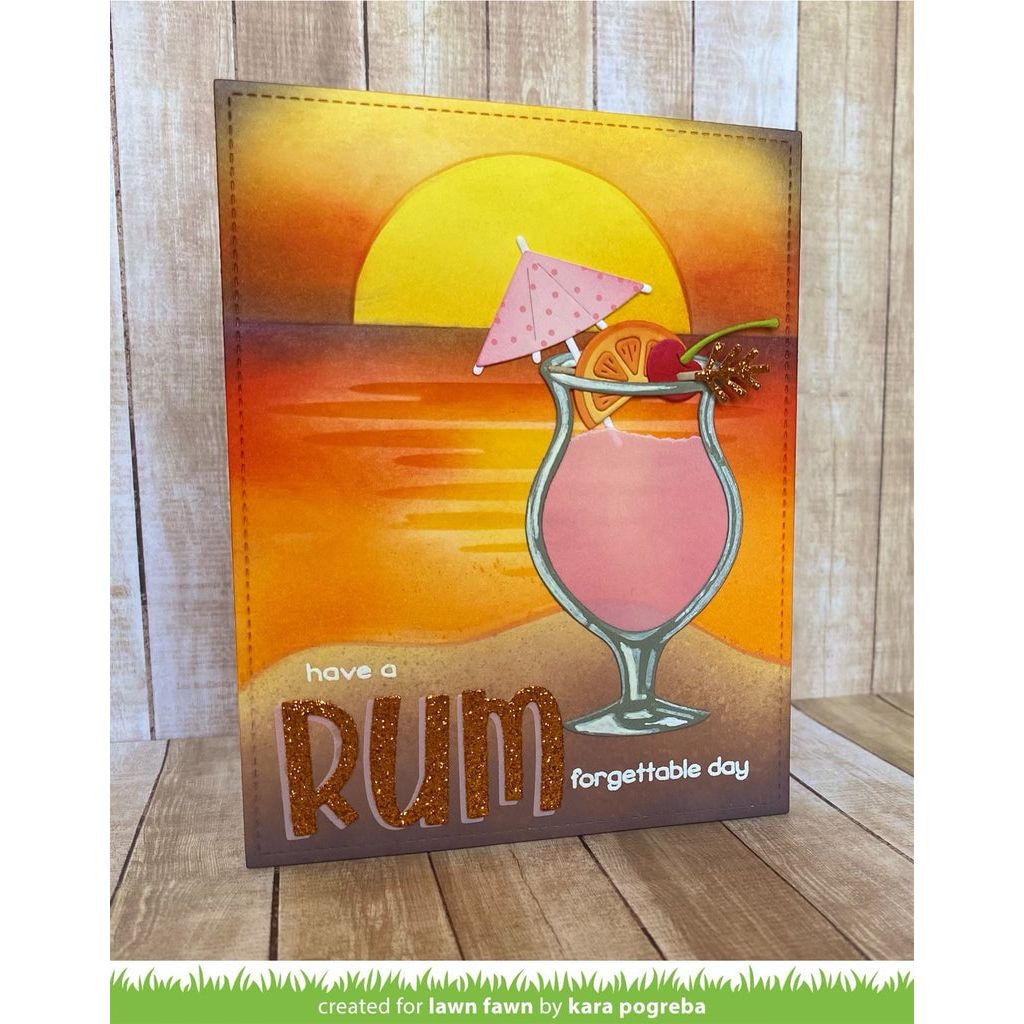 Lawn Fawn Beach Sunset Stencils lf3189 rumforgettable | color-code:alt1