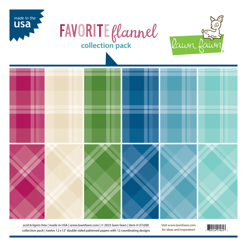 Lawn Fawn Favorite Flannel 12x12 Inch Collection Kit lf3200