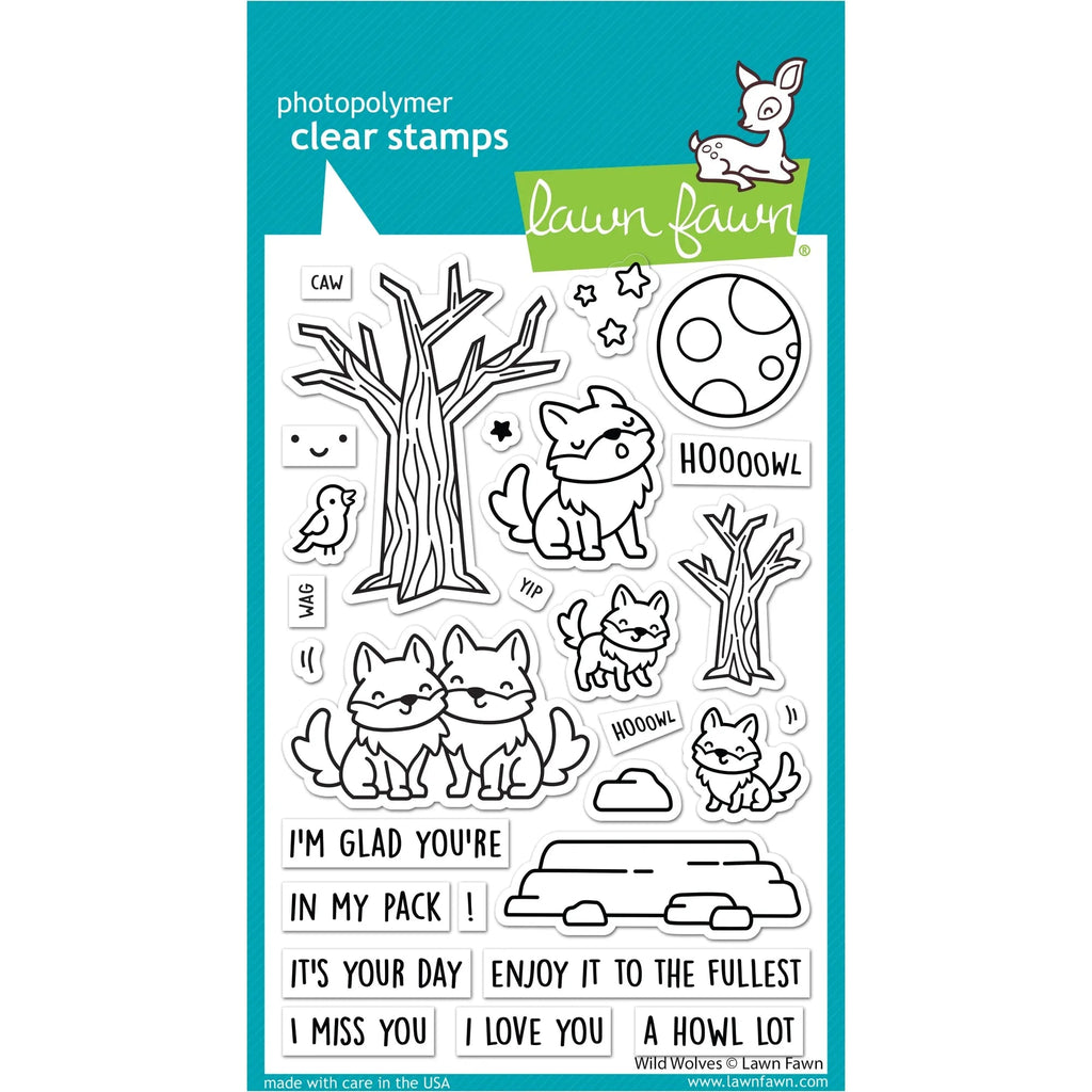 Lawn Fawn Wild Wolves Clear Stamps lf3219