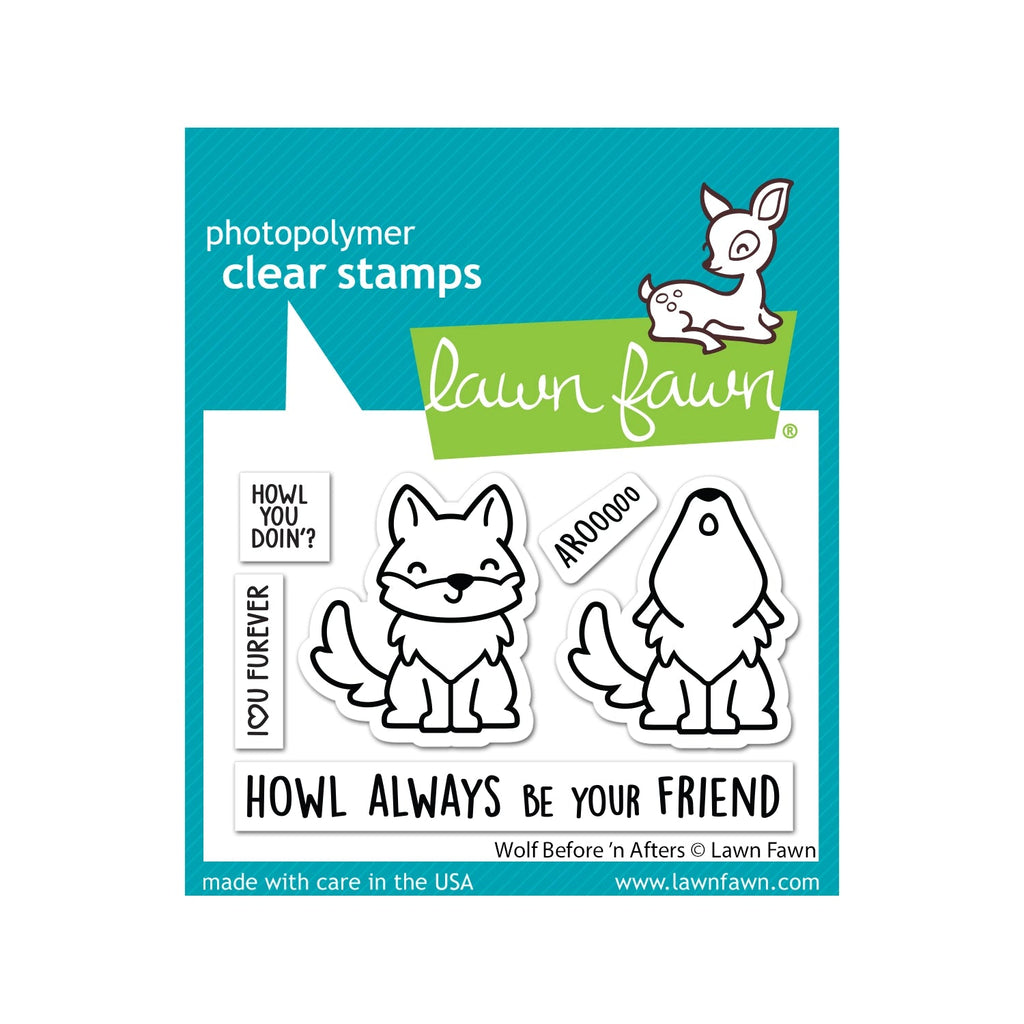 Lawn Fawn Wolf Before 'n Afters Clear Stamps lf3221