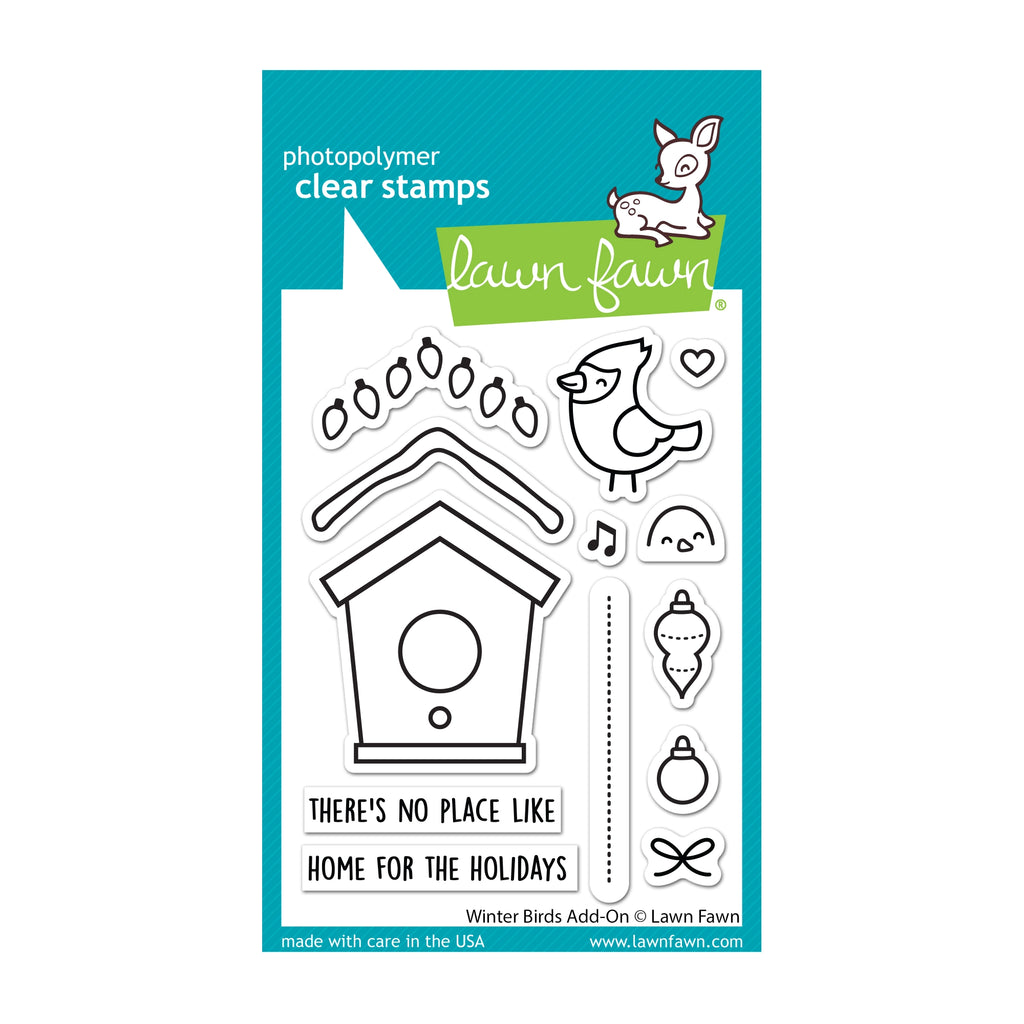 Lawn Fawn Winter Birds Add-On Clear Stamps lf3227