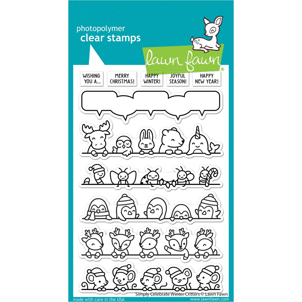 Lawn Fawn Simply Celebrate Winter Critters Clear Stamps lf3231