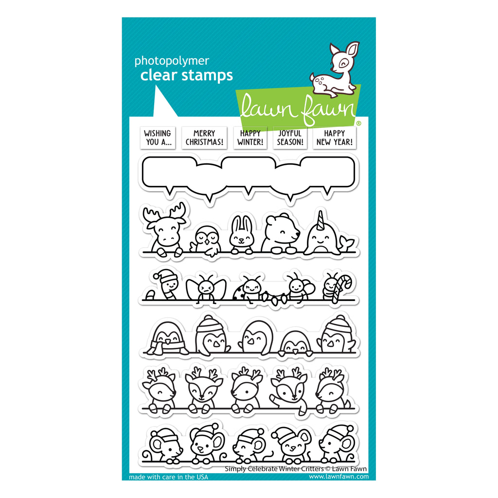 Lawn Fawn Simply Celebrate Winter Critters Clear Stamps lf3231