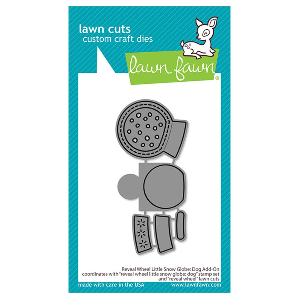 Lawn Fawn Reveal Wheel Little Snow Globe: Dog Add-On Dies lf3272
