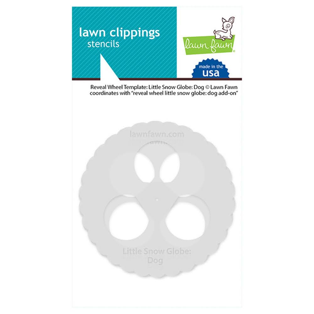 Lawn Fawn Reveal Wheel Templates: Little Snow Globe: Dog lf3273