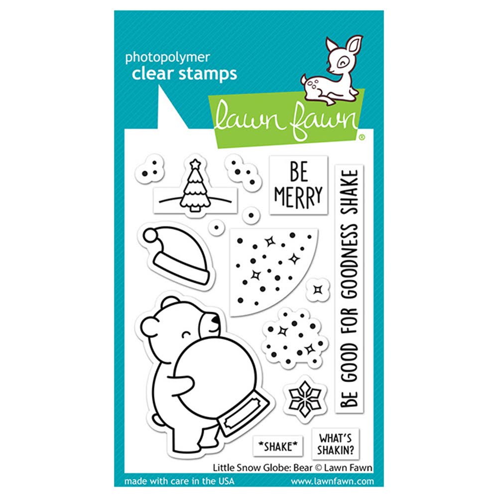 Lawn Fawn Little Snow Globe: Bear Clear Stamps lf3274