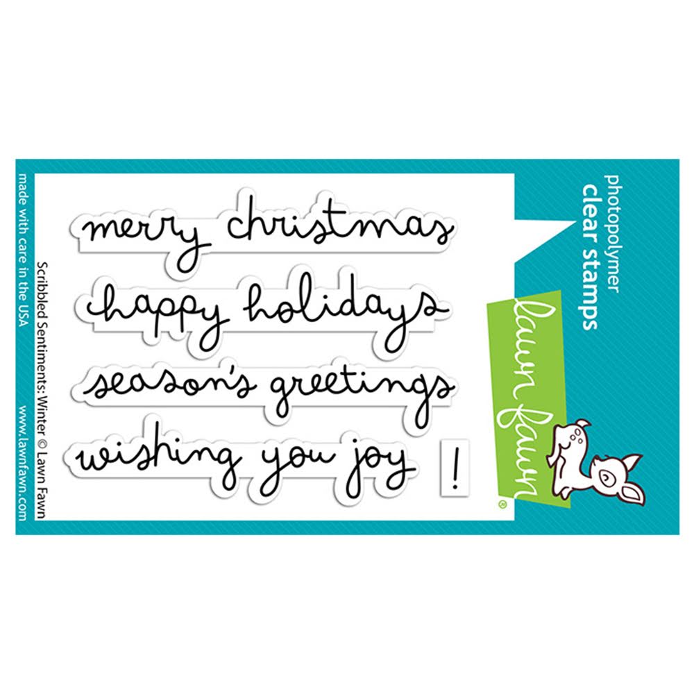 Lawn Fawn Scribbled Sentiments: Winter Clear Stamps lf3279