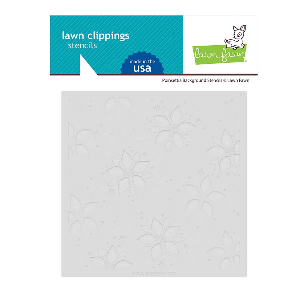 Lawn Fawn Poinsettia Background Stencils lf3280