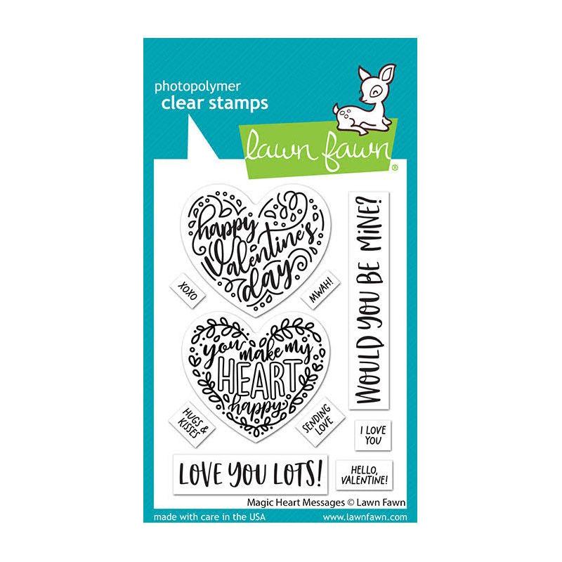 Lawn Fawn Magic Heart Messages Clear Stamps lf3305