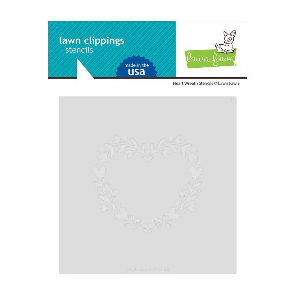 Lawn Fawn Heart Wreath Stencils lf3323