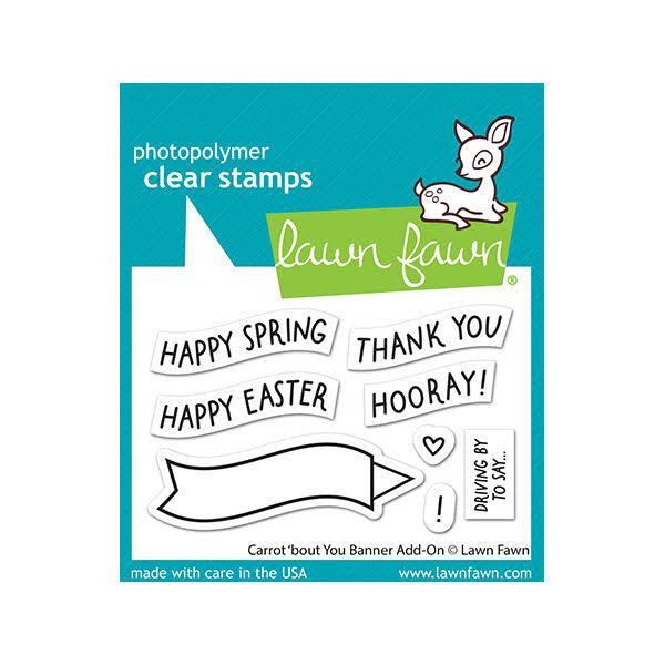 Lawn Fawn Carrot 'bout You Banner Add-On Clear Stamps lf3351