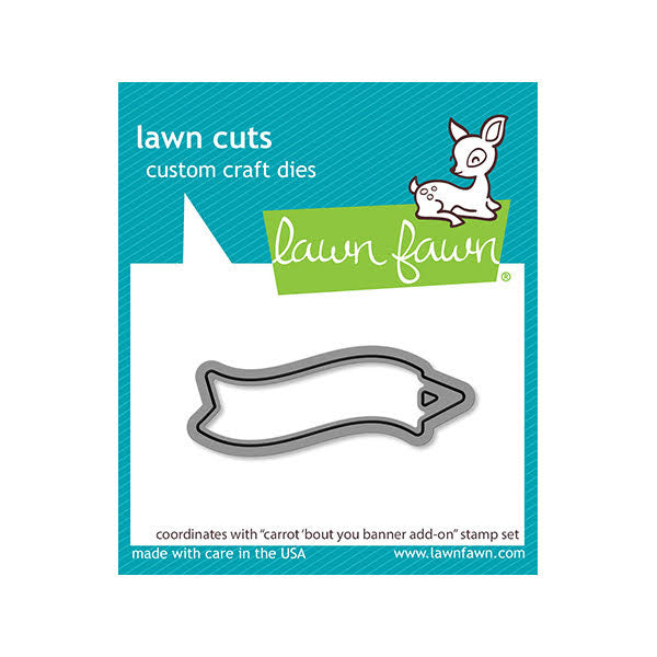 Lawn Fawn Carrot 'bout You Banner Add-On Coordinating Dies lf3352