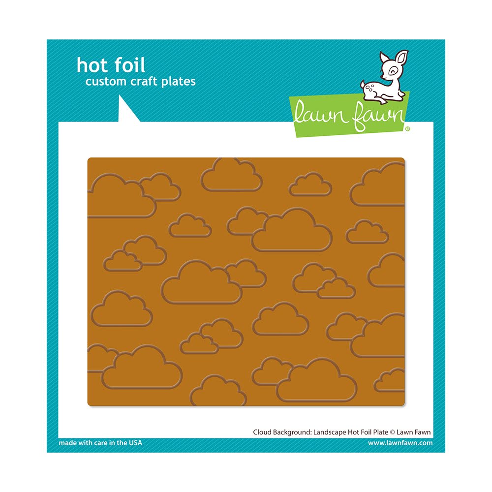 Lawn Fawn Cloud Background: Landscape Hot Foil Plate lf3388