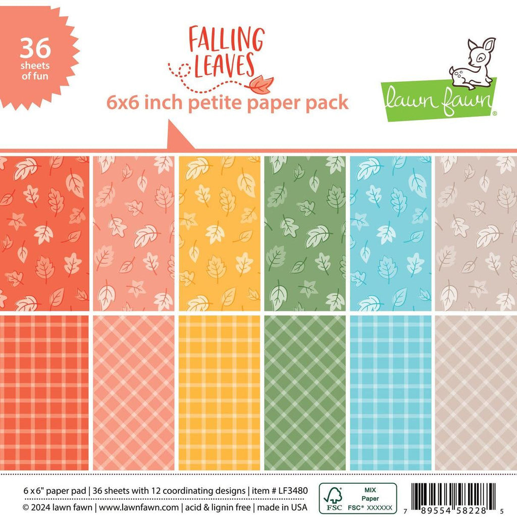 Lawn Fawn Falling Leaves 6x6 Inch Petite Paper Pack lf3480