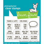 Lawn Fawn Tiny Sentiments: Coffee Clear Stamps lf3498