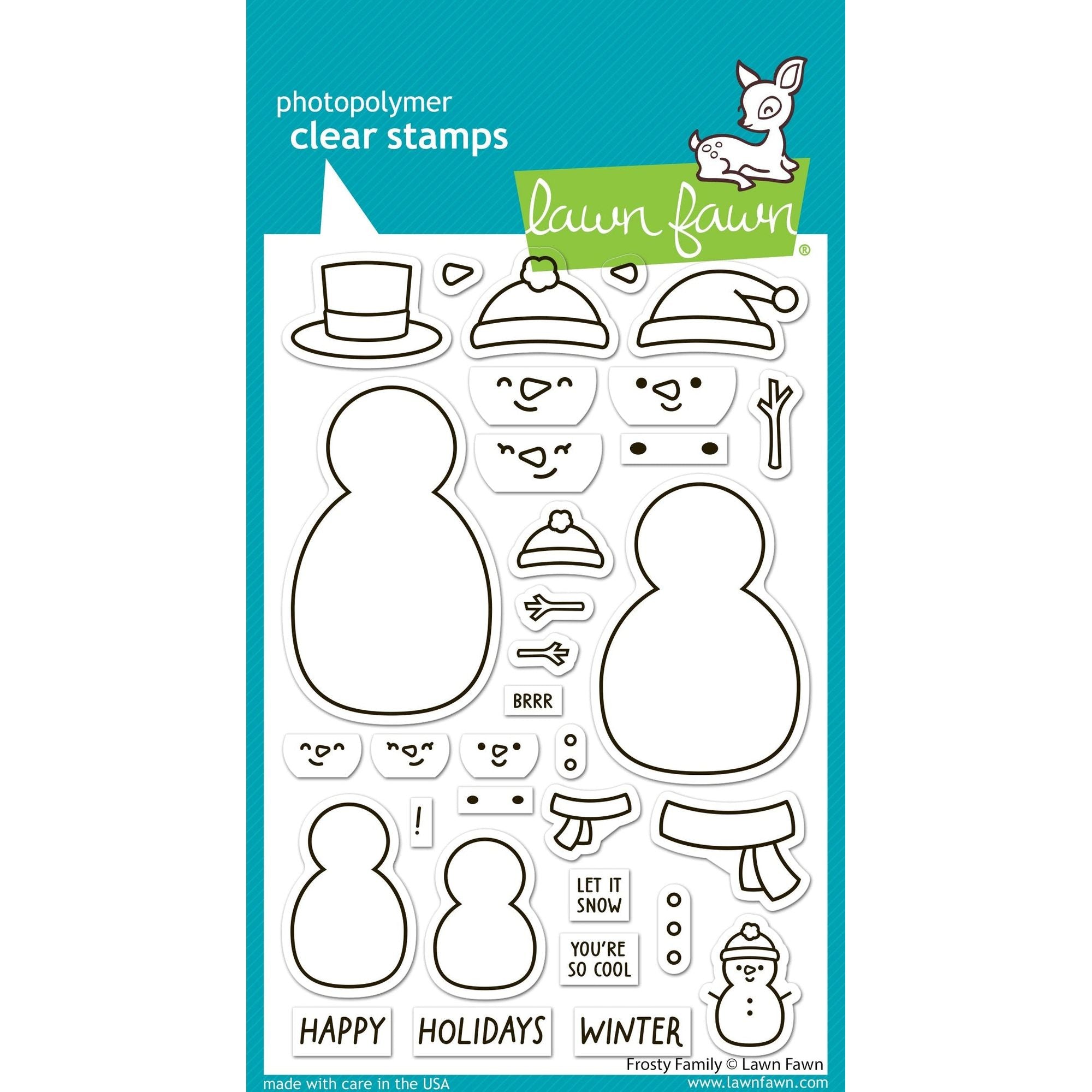 Lawn Fawn Frosty Family Clear Stamps lf3504