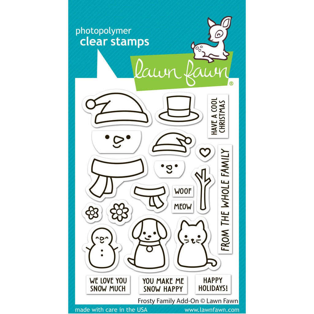 Lawn Fawn Frosty Family Add-On Clear Stamps lf3506