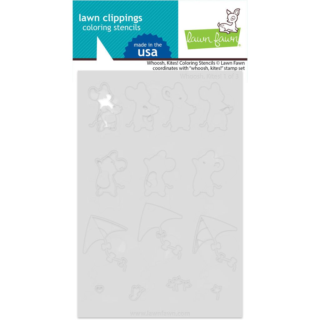 Lawn Fawn Whoosh, Kites! Coloring Stencils lf3544