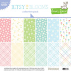 Lawn Fawn Bitsy Blooms 12x12 Inch Collection Paper Pack lf3651
