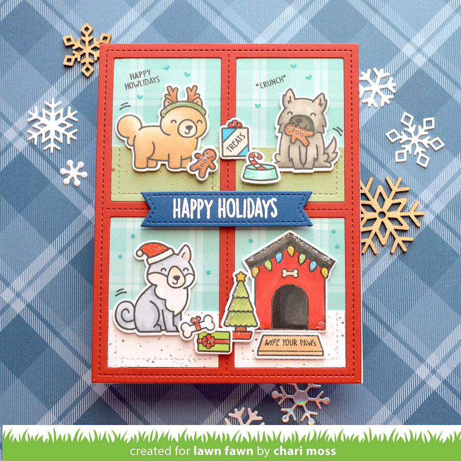 Lawn Fawn STAMPtember Exclusive Home for the Pawlidays Clear Stamps and Dies lf3269 | color-code:ALT01