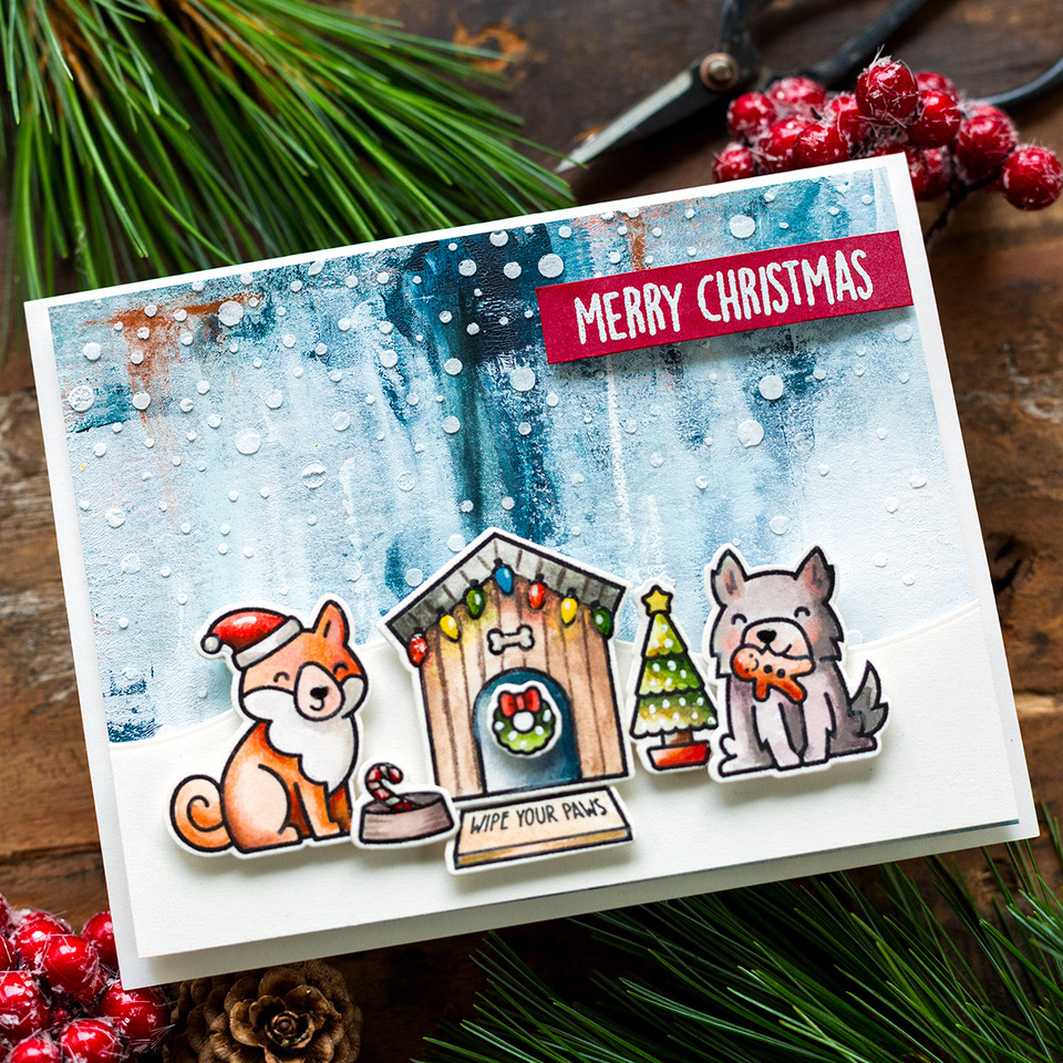 Lawn Fawn STAMPtember Exclusive Home for the Pawlidays Clear Stamps and Dies lf3269 | color-code:ALT02