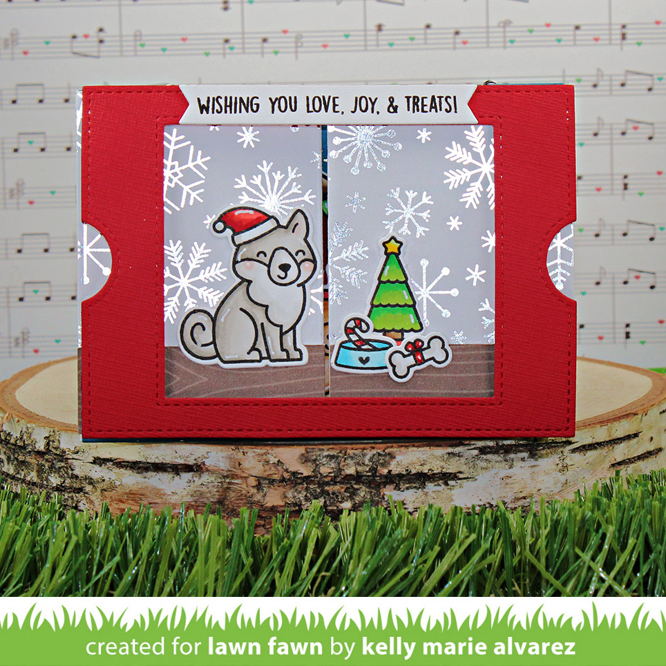 Lawn Fawn STAMPtember Exclusive Home for the Pawlidays Clear Stamps lf3268 Christmas Card | color-code:ALT03