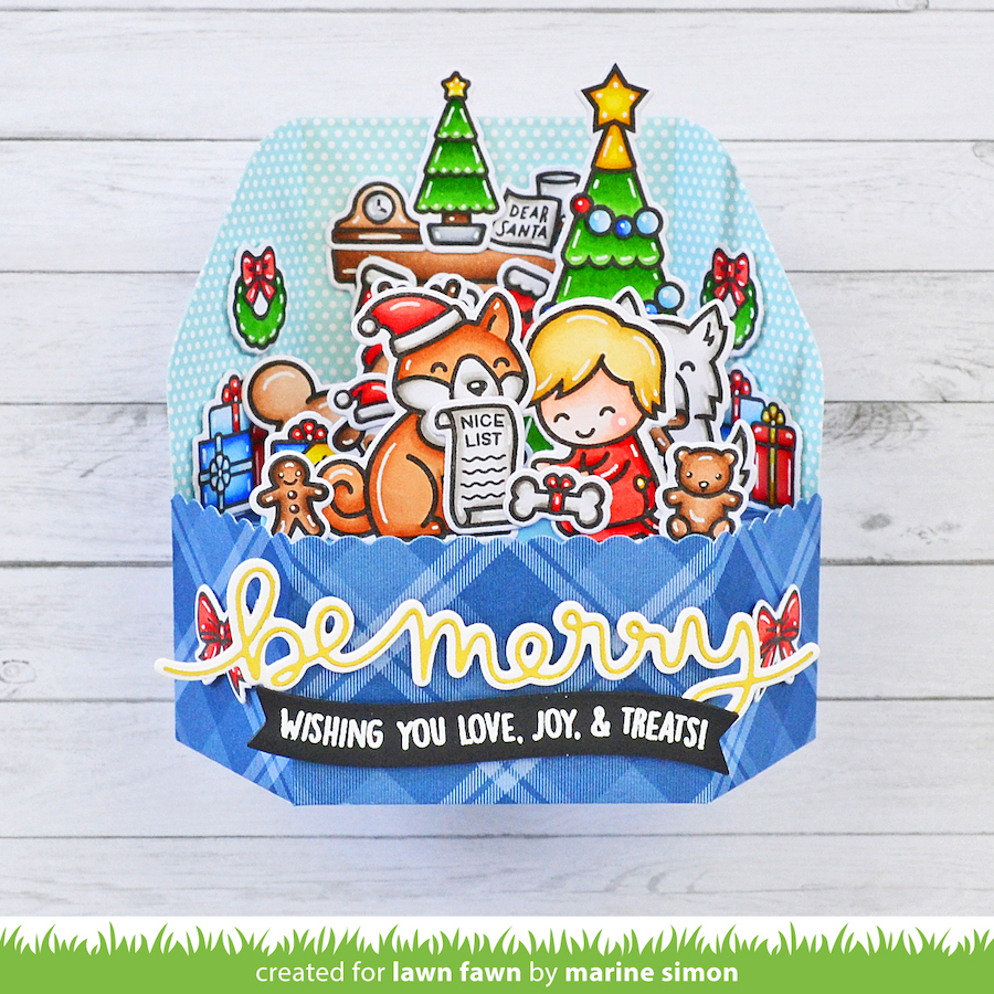 Lawn Fawn STAMPtember Exclusive Home for the Pawlidays Clear Stamps and Dies lf3269