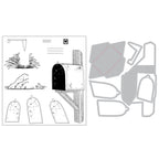 Sizzix and 49 and Market Letter Drop Clear Stamps and Framelits Dies Bundle mailbox
