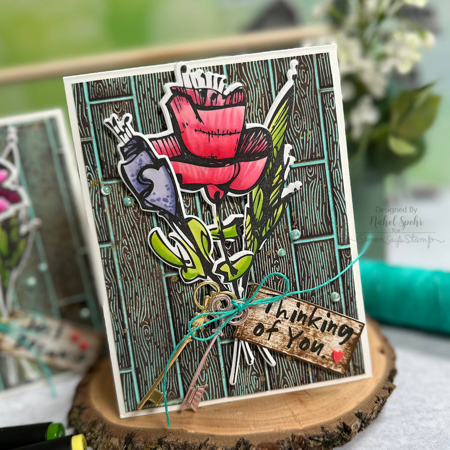 ジ*ン様 everyone loves MARENCO stamp s/s te Tim Holtz Cling Rubber Stamps Abstract Florals cms479 – Simon Says