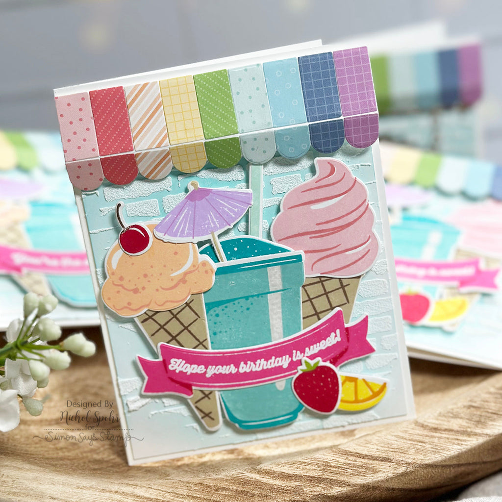 Papertrey Ink Frozen Delights Clear Stamp and Die Set ice cream | color-code:ALT01