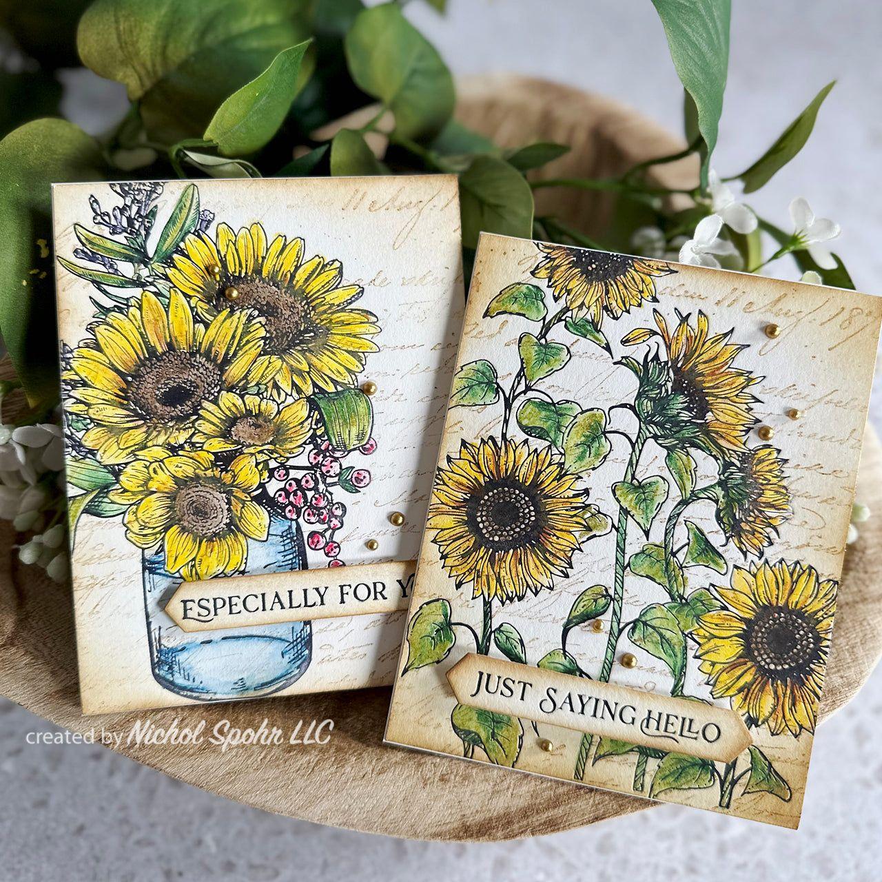 Tim Holtz Distress Watercolor Pencils 2 Pack Ranger tdh83573 Sunflowers Cards | color-code:ALT04