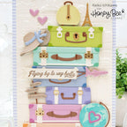 Honey Bee Air Mail 3D Embossing Folder hbef-017 Flying By To Say Hello Card