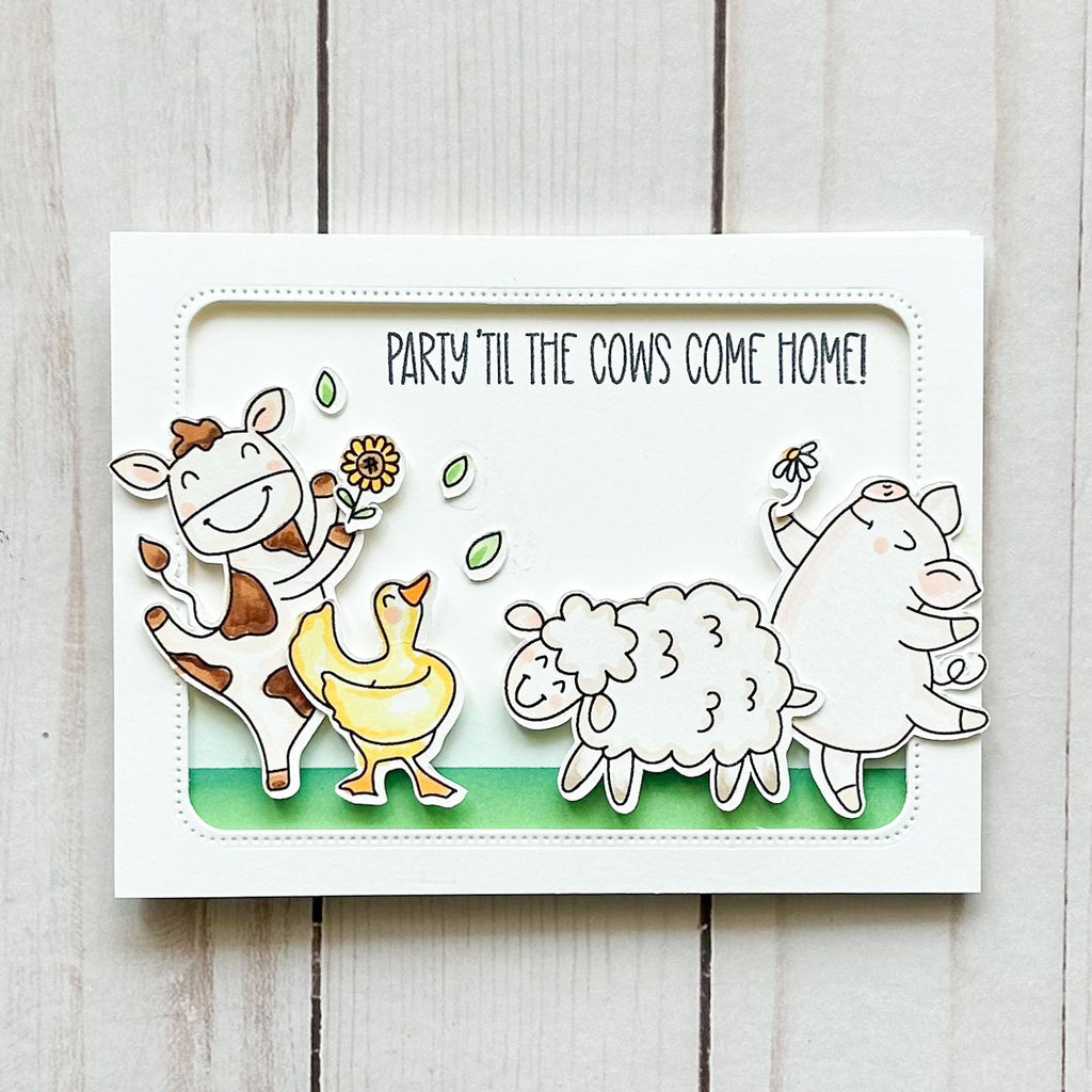 Avery Elle Clear Stamps Barnyard Boogie st-24-10 barn animals